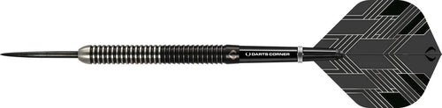 Darts Corner BlackFin Darts - Steel Tip - M1 - Straight - Black - 22g