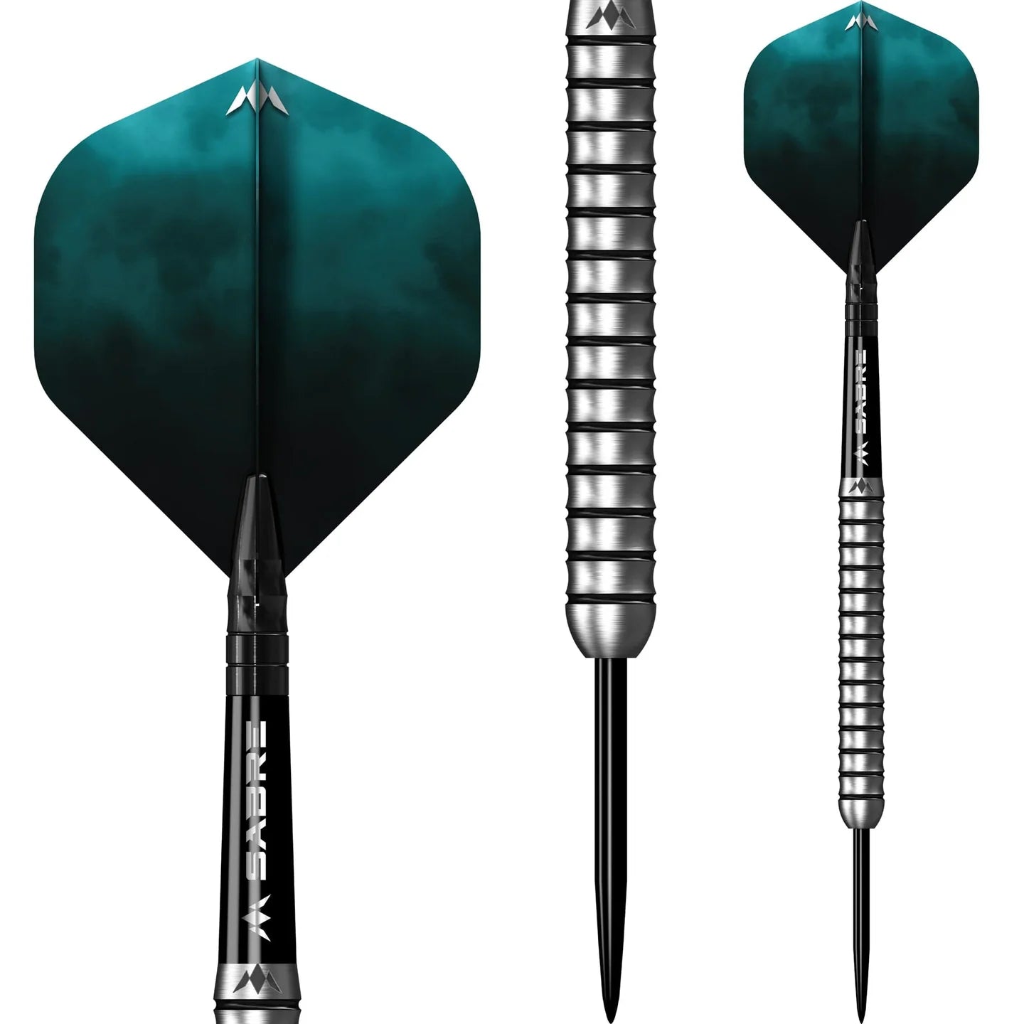 Mission Lewis Gurney Darts - Steel Tip - 95% Tungsten - Silver-Black Rings - 22g