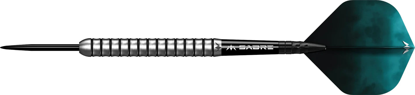 Mission Lewis Gurney Darts - Steel Tip - 95% Tungsten - Silver-Black Rings - 22g