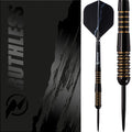 Ruthless Black Talon Darts - Steel Tip Tungsten - Gold Ring - 25g